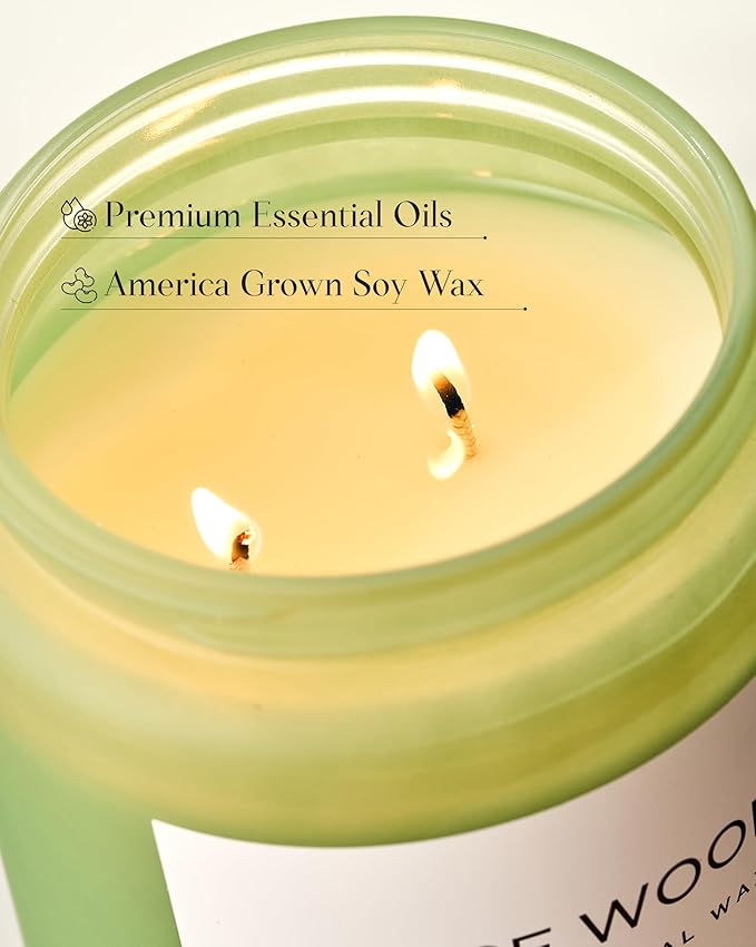 M&SENSE Sage Wood Scented Candle, 19.4oz 110 Hours Long Lasting Clean Non Toxic - Image 4