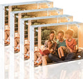 Egofine 6x8 Acrylic Frame 4 Pack, 20mm Thicker Frameless Clear Picture Frame by Egofine