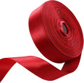 1 Inch Burgundy Satin Ribbon 50 Yards Solid Fabric Ribbons by Celadora