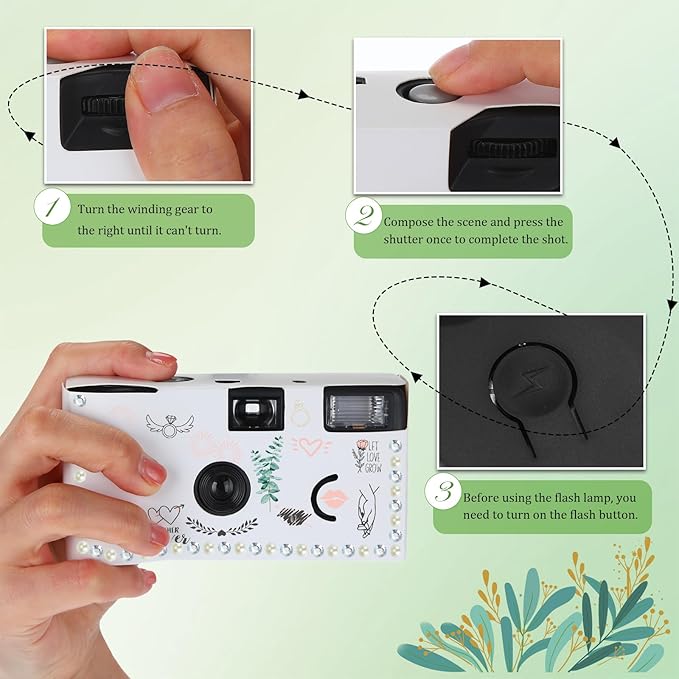 8 Pack Disposable Camera for Wedding 35 mm Film Single Use Camera - Image 4