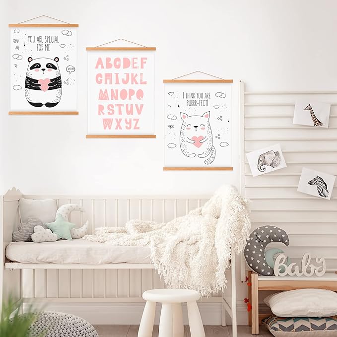 20x30 20x28 Poster Frame, Magnetic Light Wood Frame Hanger - Image 7