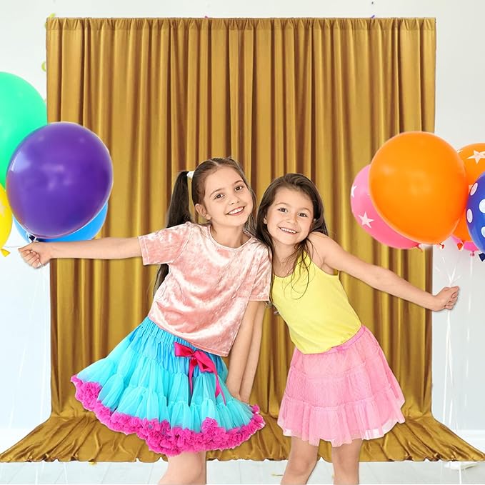 10ft x 10ft Gold Backdrop Curtains - Image 6