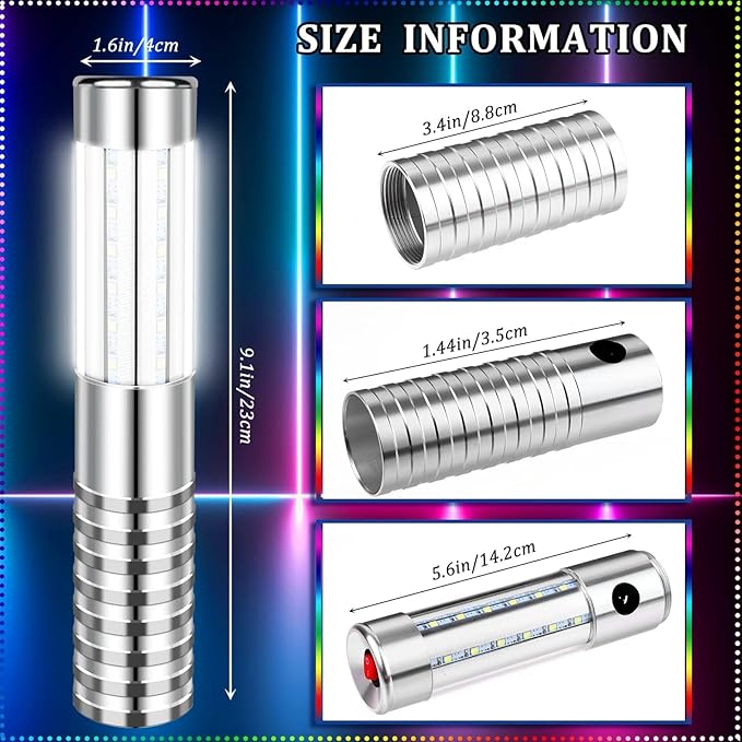 4 Pieces Strobe Baton Bottle Service Sparklers Bottle Service Light Bottle - Image 2