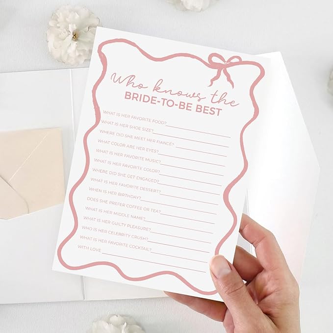 DEEKA 30 PCS Bridal Shower Games Card - Image 6