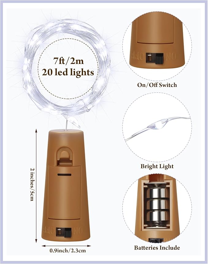 Hortsun 60 Pack Wine Bottle Lights - Image 2