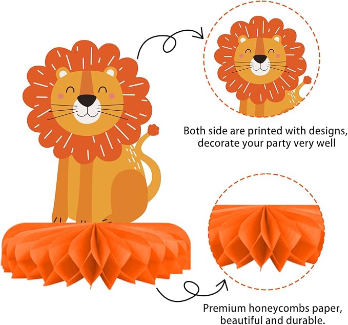 Safari Birthday Decorations Table Centerpiece - Image 7