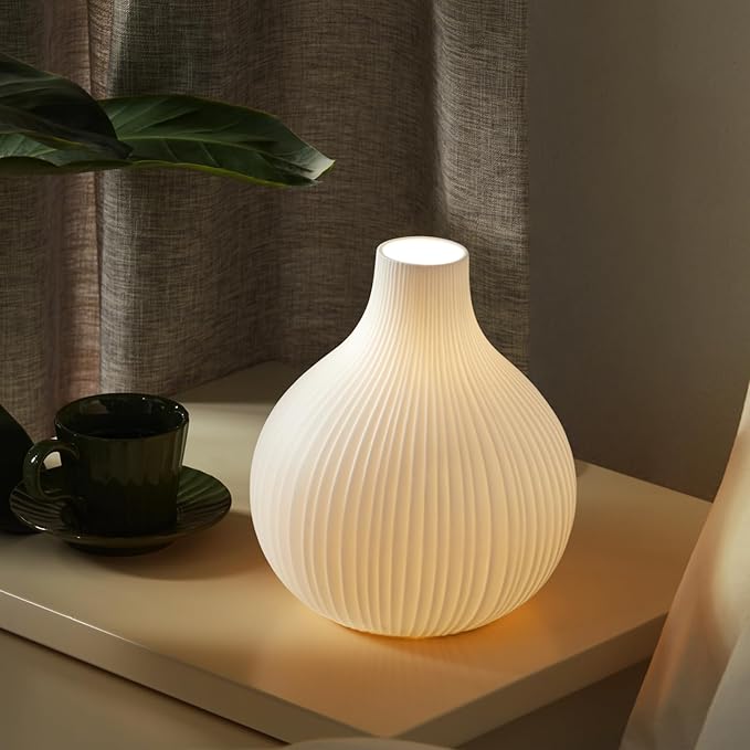 RONDURE 8.7" Modern Ceramic Table Lamp, Modern Bedside Lamps - Image 5
