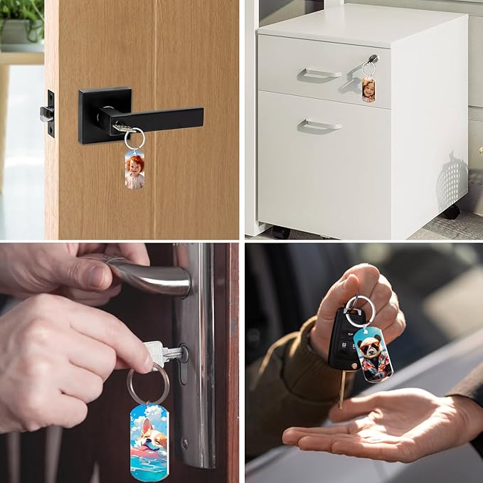 Custom Keychain with Picture, Personalized Keychain with Engraving Photo/Text - Image 4