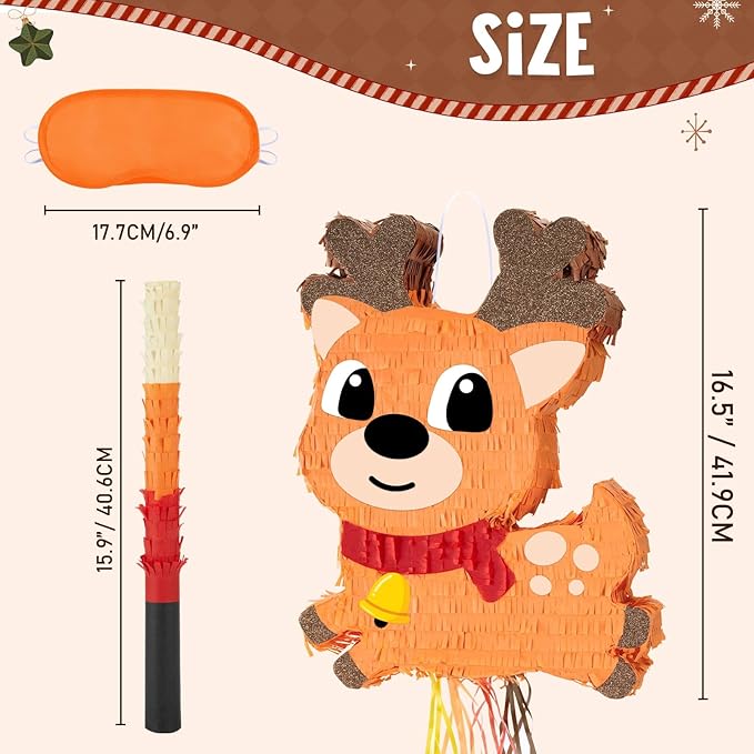 WERNNSAI Christmas Reindeer Pinata - Image 3