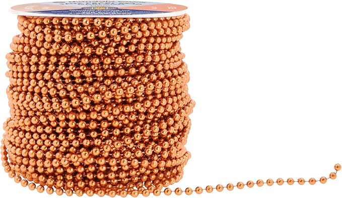 Mandala Crafts 4mm Faux Copper Pearl Beads Roll - Image 7