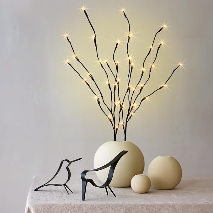 PEIDUO Lighted Branch, 30Inch 2PK 40 LED Pathway Lights, Battery Operate - Image 6