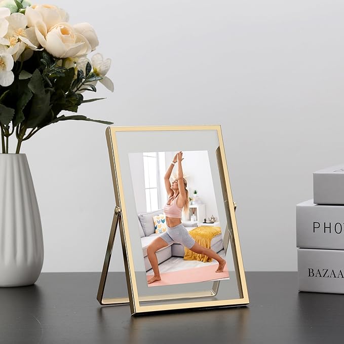 4x6'' Gold Floating Frame Set of 2, - Image 2