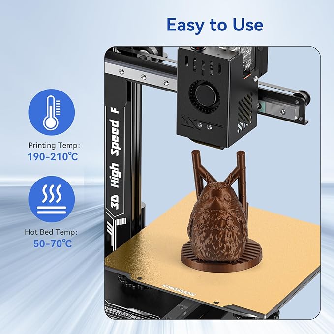 Kingroon PLA Filament 1.75mm 3D Printer Filament Brown Pla Filament 1kg - Image 3