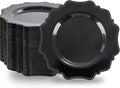COLOSUS 100pcs Black Plastic Party Dinner Plates by COLOSUS
