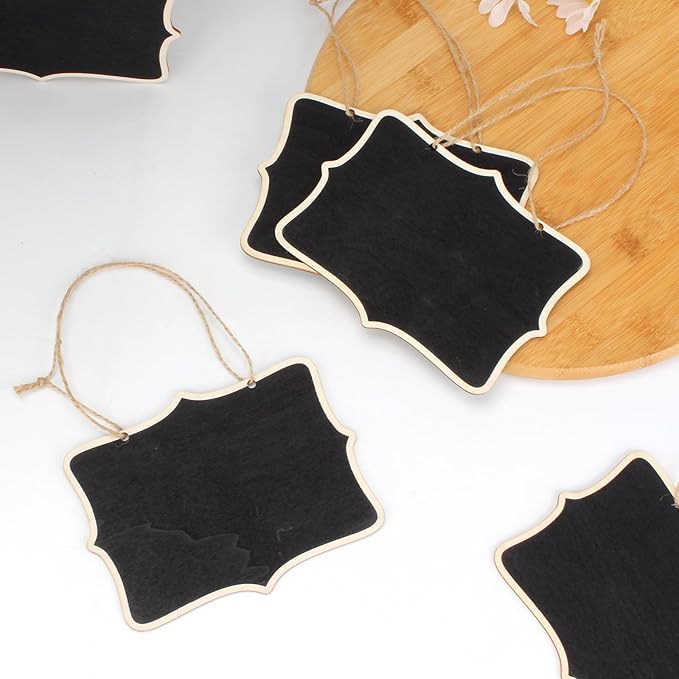 12 Pcs Mini Wooden Chalkboard Signs - Image 5