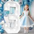 Ledido 4FT Marquee Light Up Numbers, Cool White Light Up Numbers Large Marquee by Ledido