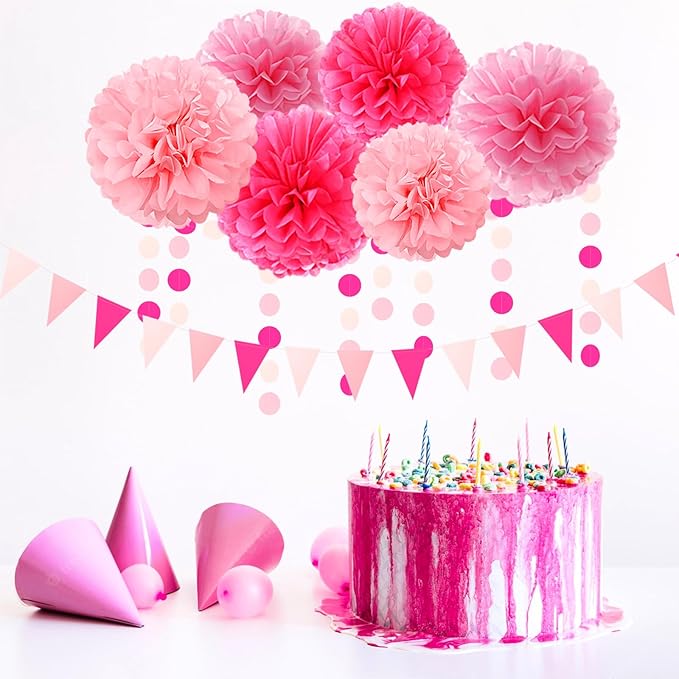 Rose Hot Pink Party Decorations - Image 5