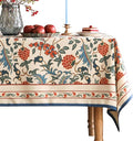 patdrea Designer Vintage Linen Extra Long Tablecloth by Welcometopatdrea