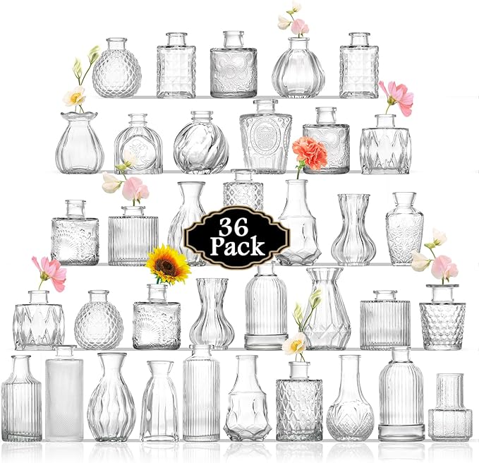Bud Vases in Bulk 36, Glass Vase by ROLLSCERAY