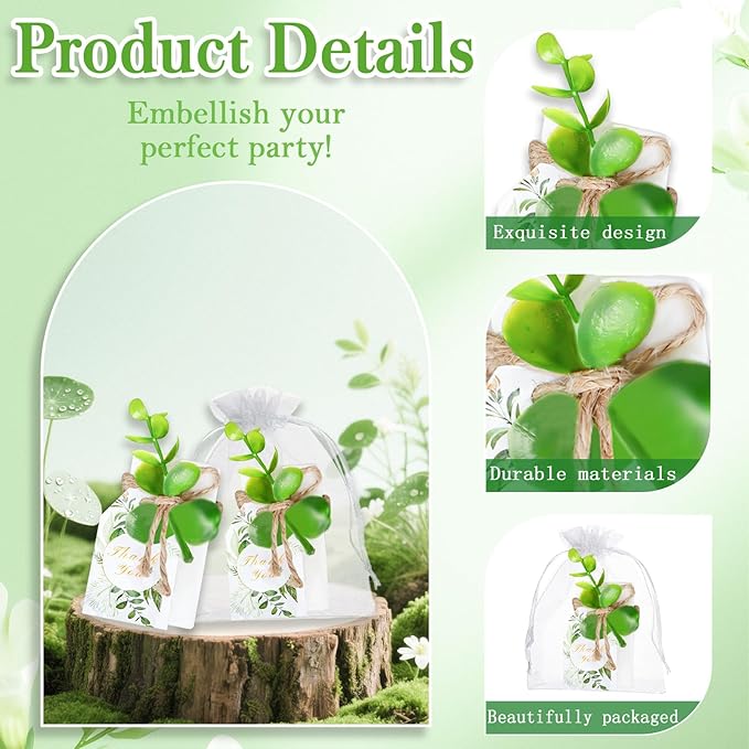 50PCS Handmade Soap Wedding Favor Natural Eucalyptus Handmade Soaps Soap Thank - Image 3
