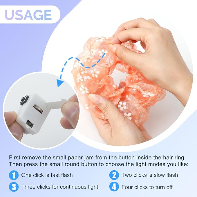 8 Pcs LED Scrunchies for Women - Image 5