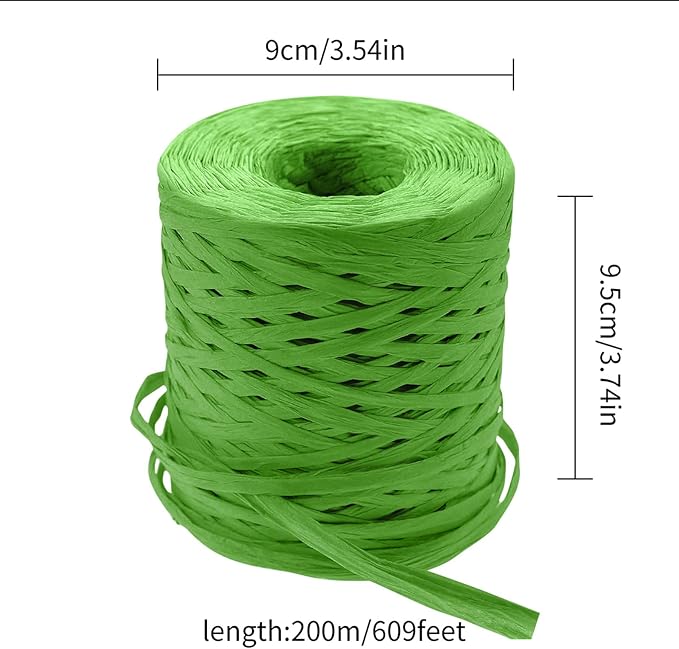 Creatrill 218 Yards Raffia Paper Craft Ribbon Packing Paper Twine, 1/4 Inch by - Image 2