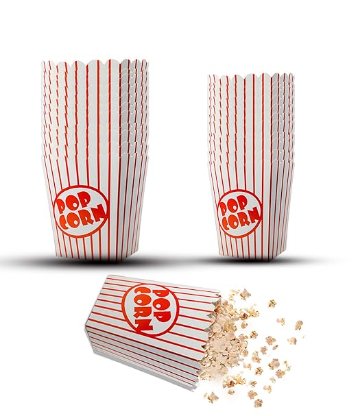 125 Pack Popcorn Boxes Movie Night Popcorn Bags by Unknown