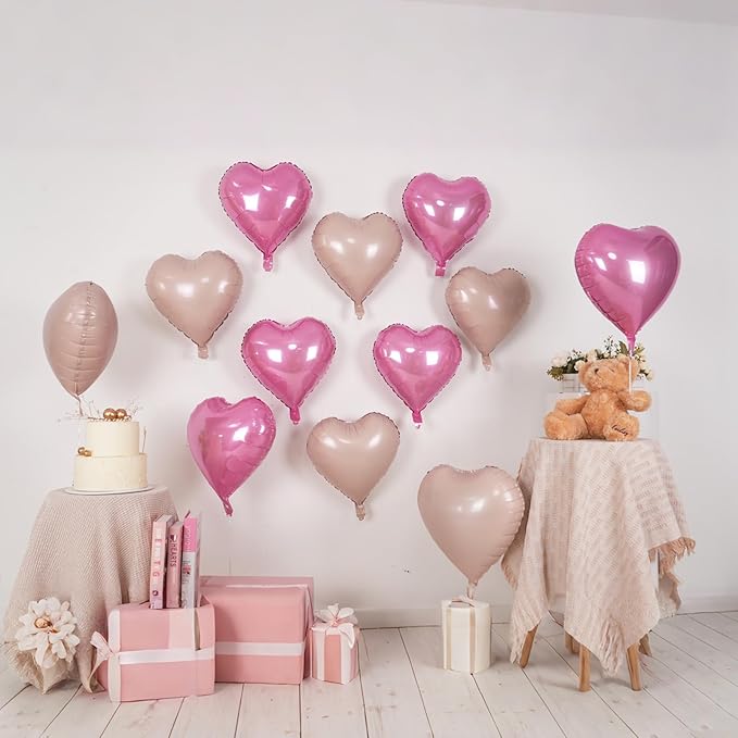 Light Pink Heart Balloons - Image 6