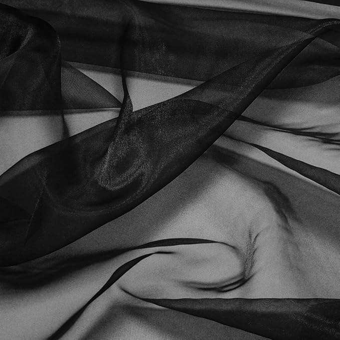 VDS Black Organza Fabric, 40 Yards Continuous, 45” Wide, Wedding Party - Image 2