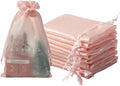 QIANF 20 Pcs Pink Small Organza Bags 6X9 inch by QIANF