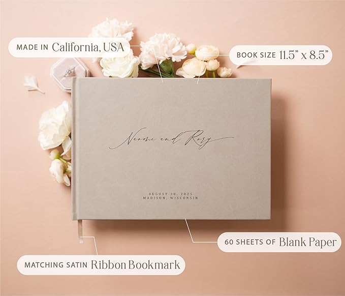 MUUJEE Personalized Guestbook in Taupe - Image 3