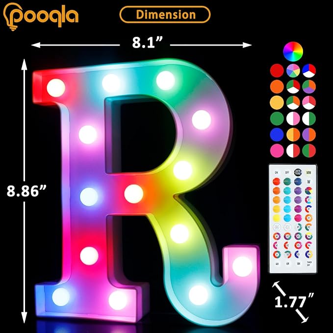Pooqla Colorful Light Up Letters - Image 7