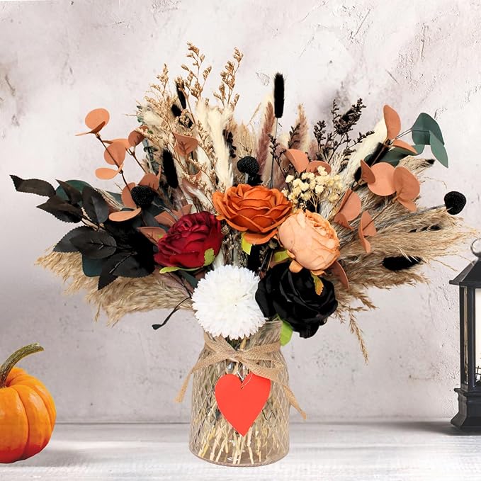 RyddeligHome Fall Flower Arrangements in Vase 100pcs, Fall Centerpieces by RyddeligHome-AestheticHomeDecor