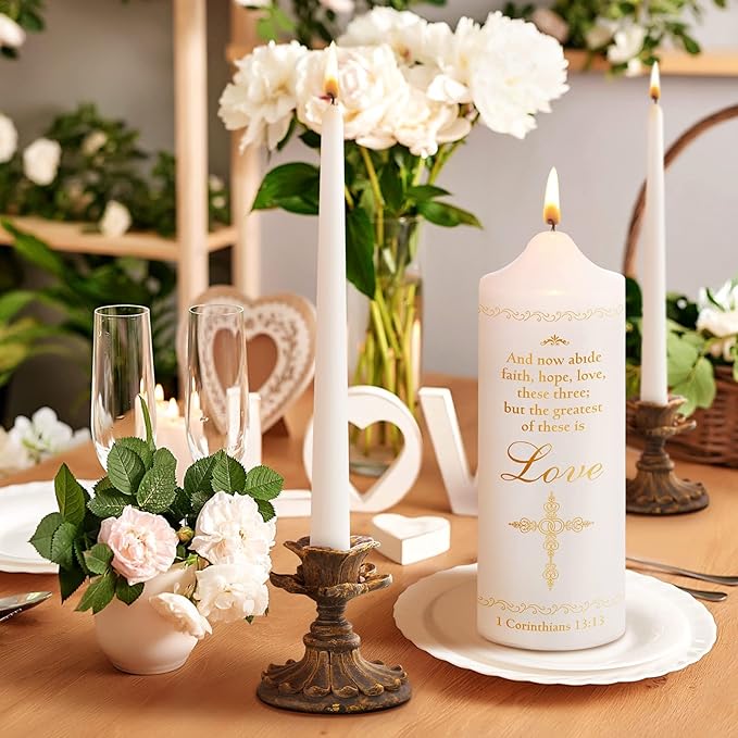 Frienda Unity Candles for Wedding Ceremony Set Wedding Unity Taper Candles - Image 4