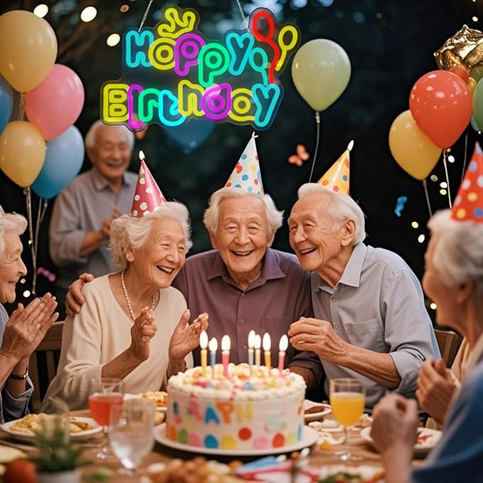 Happy Birthday neon signs，USB Powered Dimmable LED Colorful Lights - Image 8