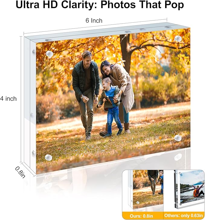 2 Pack 4x6 Acrylic Picture Frames - Image 2
