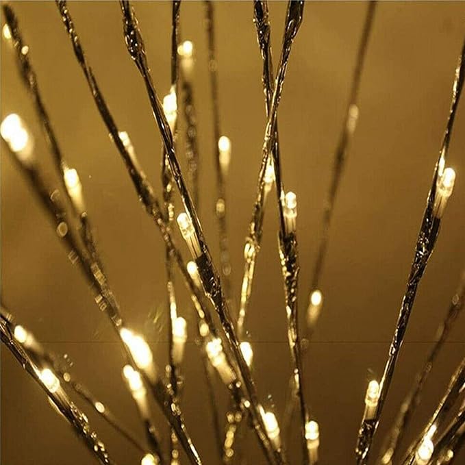 Lxcom Lighting LED Branch Lights 4 Pack 30 Inch Lighted Silver Wrapped Vase - Image 3