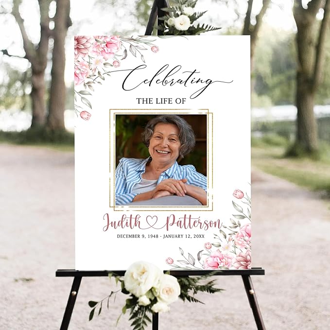 Celebration of Life, Funeral Welcome Sign, Large Memorial Poster, Funeral by Mapileng%E2%84%A2