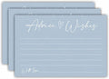 Advice And Wishes Cards, 30 Minimalism Blue Wishes Cards by Ketsord