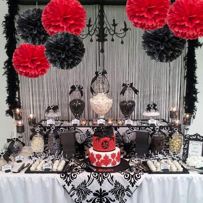 Paper Flower Tissue Pom Poms Party Supplies - Image 2