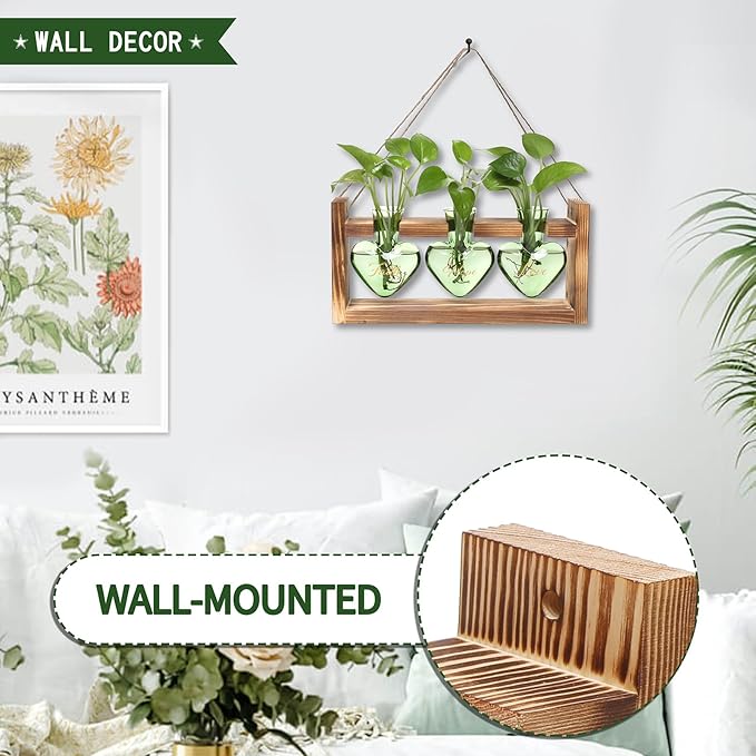Plant Terrarium Propagation Stations Faith Hope Love Hydroponics Home Garden - Image 3