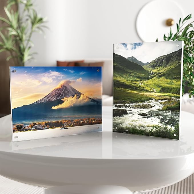 6x8 Acrylic Picture Frame 3 Pack, Desktop Display Decor Gift - Image 4