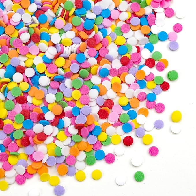 Rainbow Round Sprinkles, Birthday Confetti Edible Cake Decorations, Round by Joyvitas