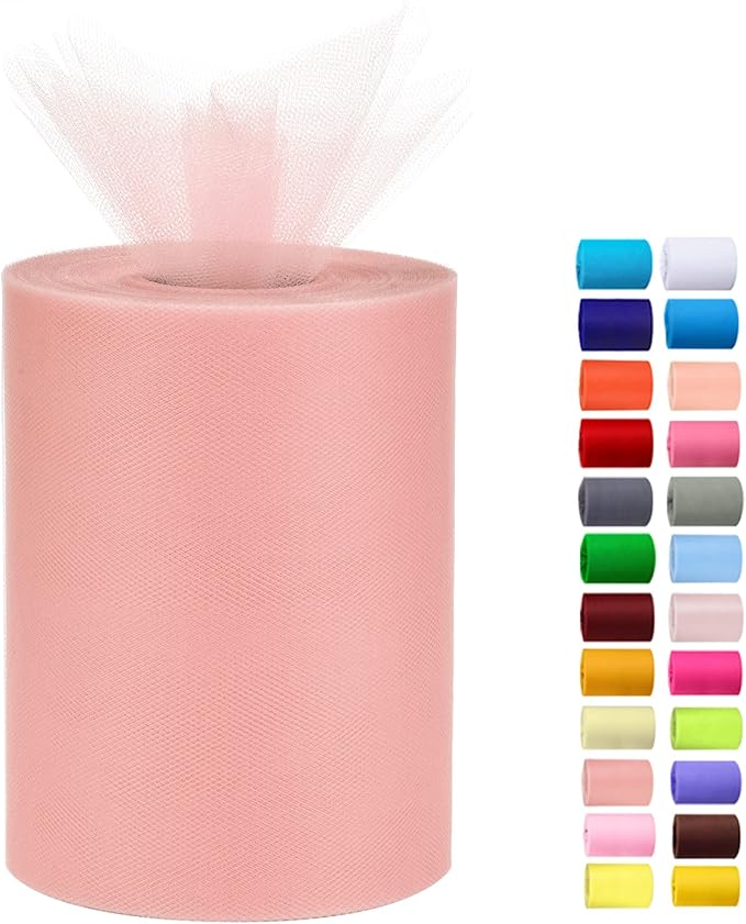 Tulle Rolls 6” by 100 Yards Tulle Roll Spool Fabric by Miegecha