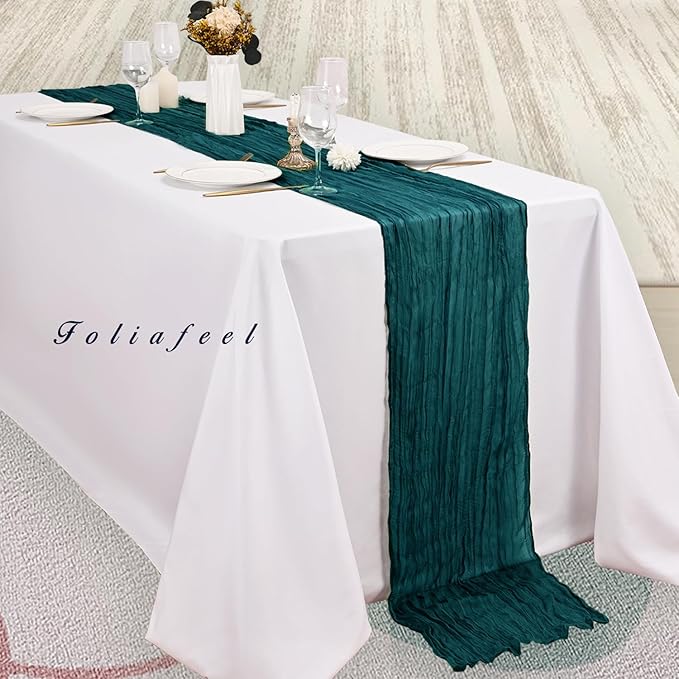 20 Pack Teal 10FT Cheesecloth Table Runner Rustic Gauze Cheese Cloth Table - Image 4