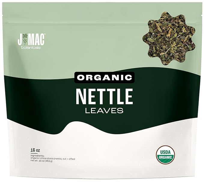 J MAC BOTANICALS Organic Nettle Leaf Herbal Tea - 16 oz Certified USDA Organic by JMACBOTANICALS