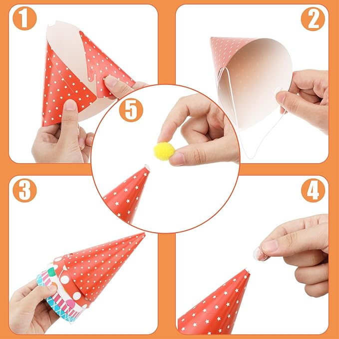 Skylety 59 Pieces Party Cone Hats - Image 5