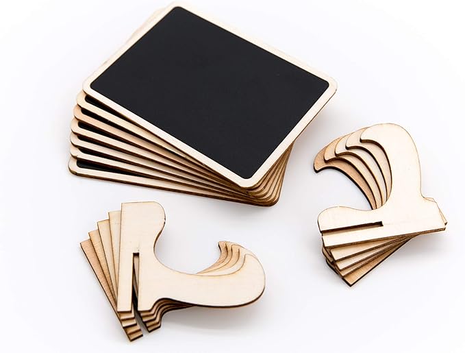 DSTELIN 20 Pack Wood Mini Chalkboards Signs - Image 6