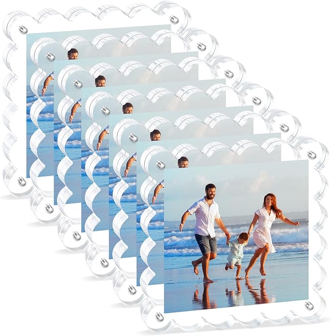 Acrylic Picture Frames. 5×5inch 6Pack by Unknown