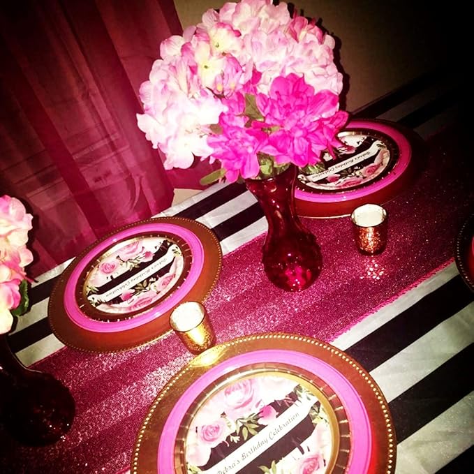 Eternal Beauty Hot Pink Table Runner - Image 5